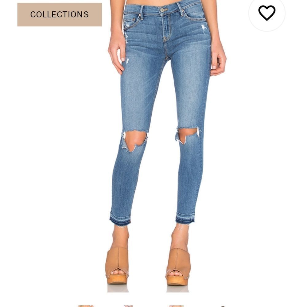 Grlfrnd candice mid rise raw hem skinny Jeans 23
